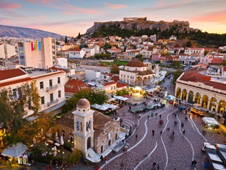 An image of the Monastiraki square
